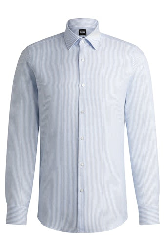 Hemden lange mouw blauw Boss Men Black