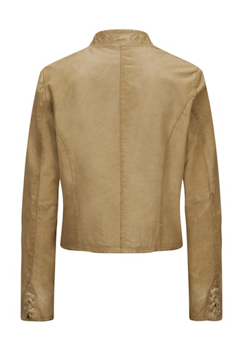 Leren jassen beige Milestone