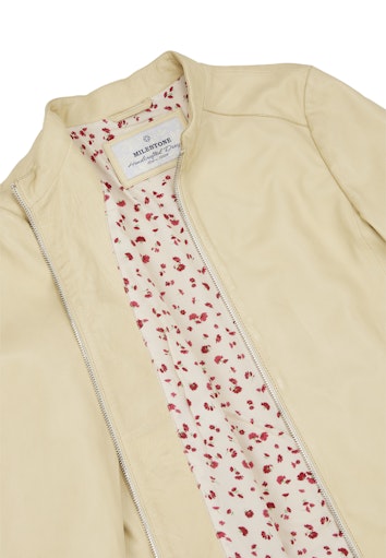 Leren jassen beige Milestone