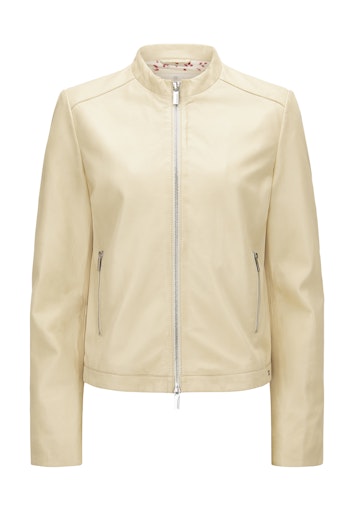 Leren jassen beige Milestone