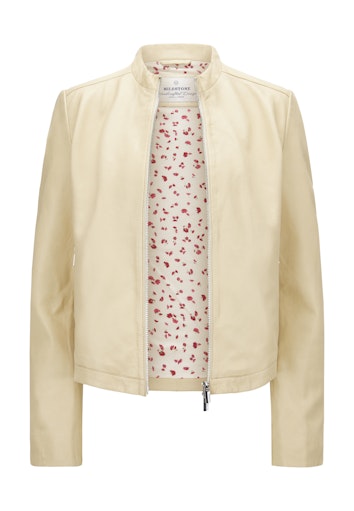 Leren jassen beige Milestone