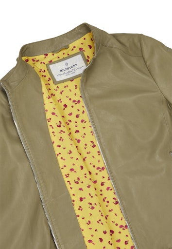 Leren jassen groen Milestone