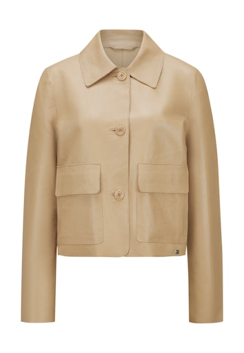 Leren jassen beige Milestone