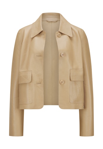 Leren jassen beige Milestone