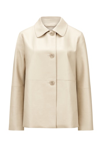 Leren jassen beige Milestone