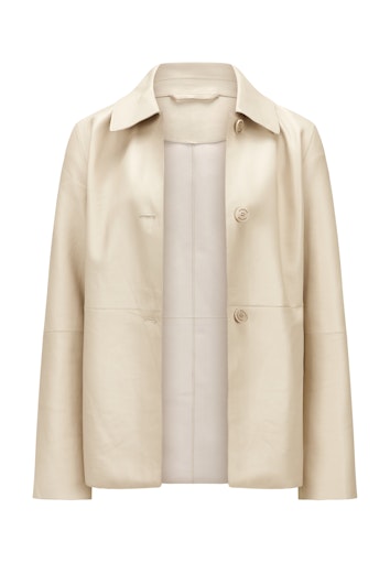 Leren jassen beige Milestone