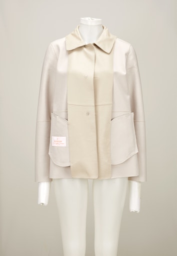 Leren jassen beige Milestone