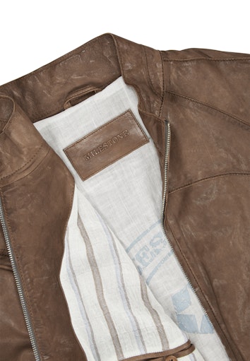 Leren jassen bruin Milestone