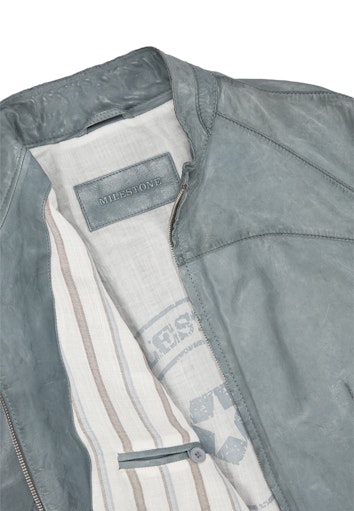 Leren jassen blauw Milestone