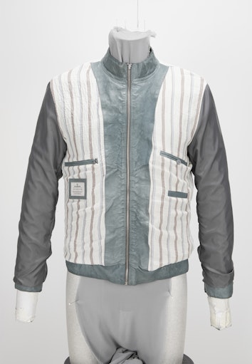 Leren jassen blauw Milestone