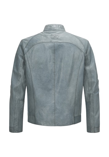 Leren jassen blauw Milestone