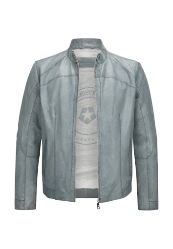 Leren jassen blauw Milestone