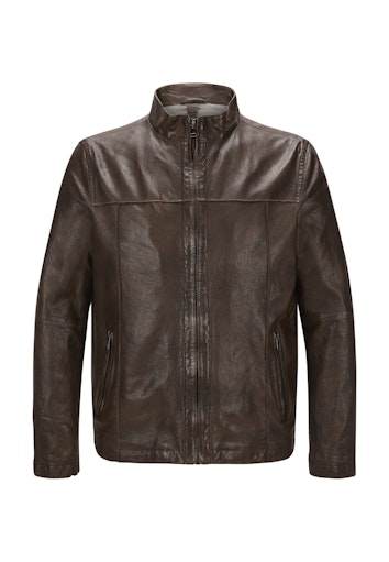 Leren jassen bruin Milestone