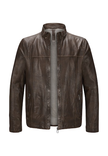 Leren jassen bruin Milestone