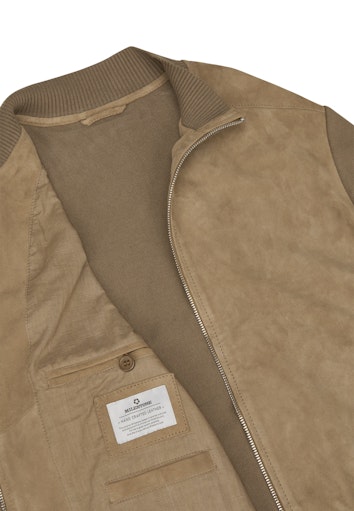Leren jassen beige Milestone