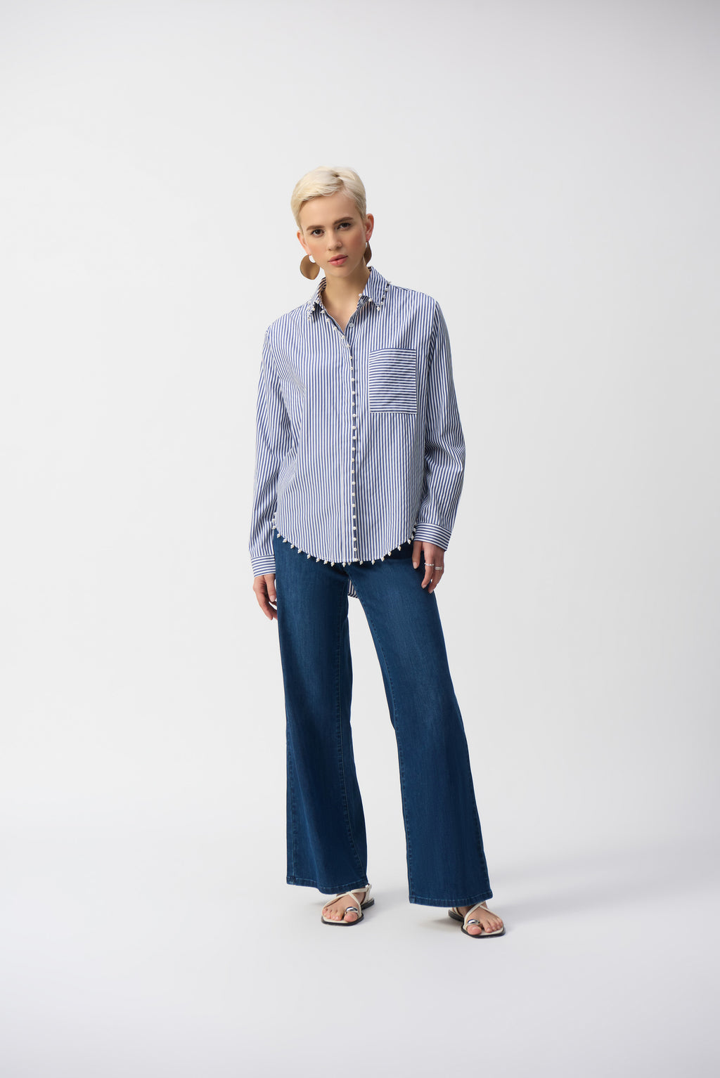 Blouses lange mouw blauw Joseph Ribkoff