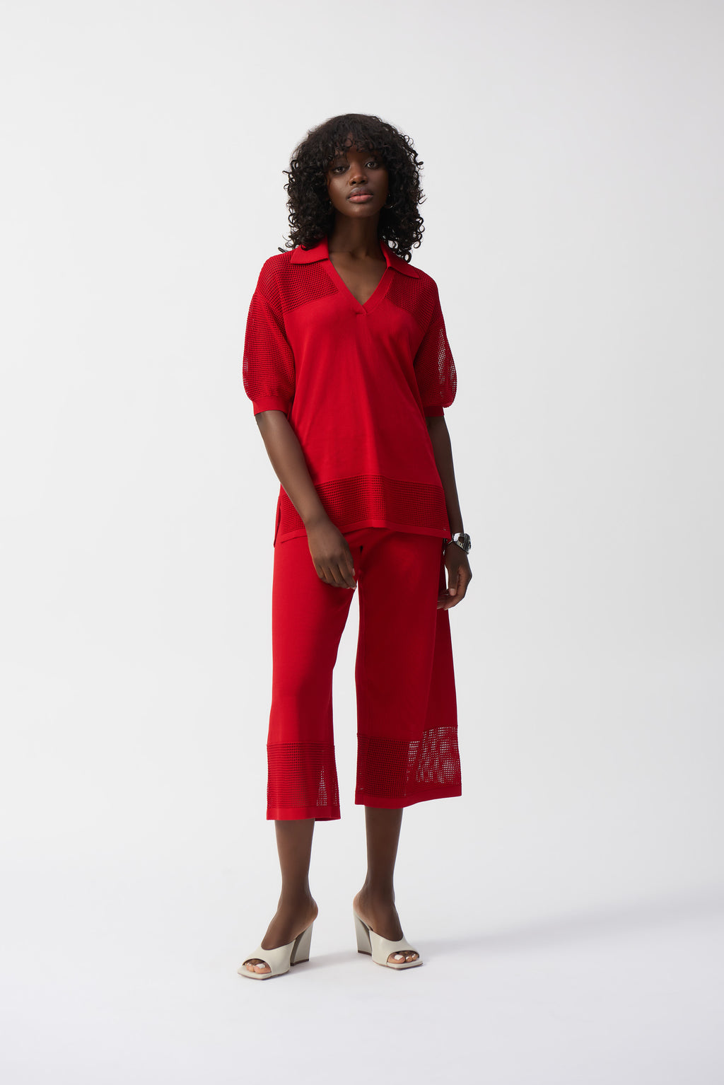 Blouses korte mouw rood Joseph Ribkoff