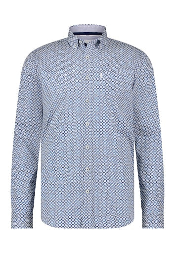 Hemden lange mouw blauw State of Art