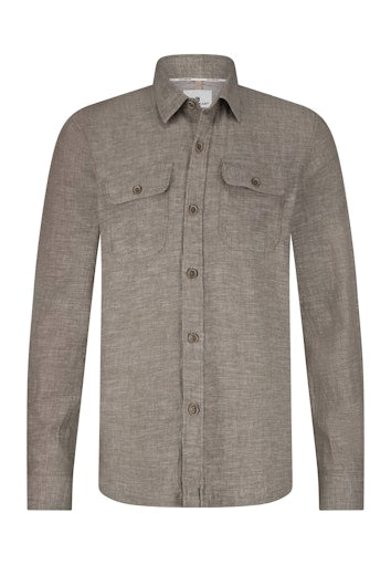 Hemden lange mouw beige State of Art