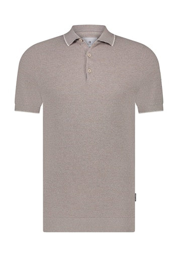 Polo's korte mouw beige State of Art