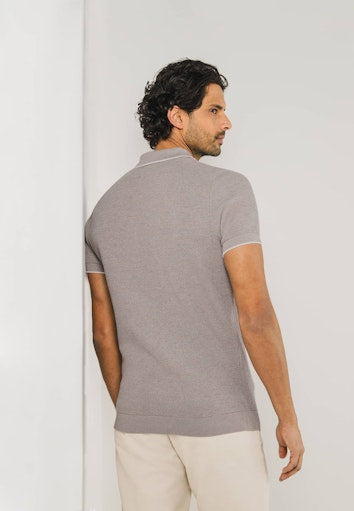 Polo's korte mouw beige State of Art