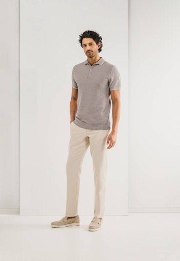 Polo's korte mouw beige State of Art