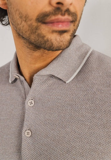 Polo's korte mouw beige State of Art