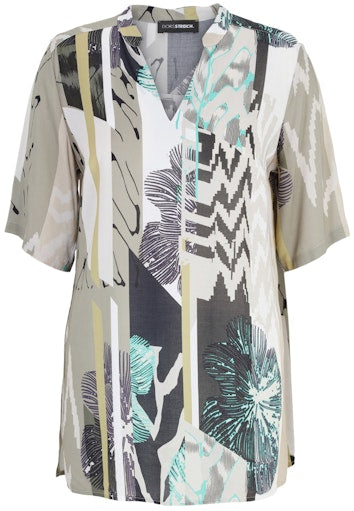 Blouses korte mouw beige Doris Streich