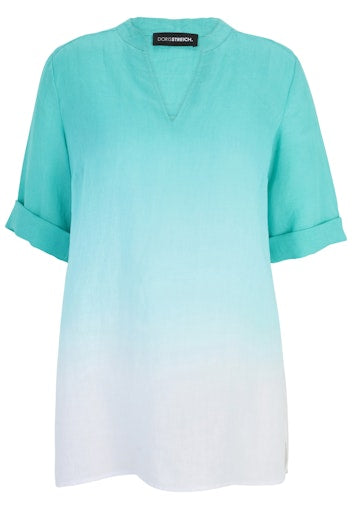 Blouses korte mouw blauw Doris Streich