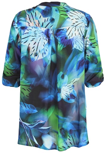 Blouses korte mouw blauw Doris Streich