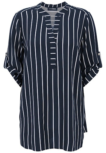Blouses korte mouw navy Doris Streich