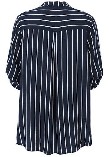 Blouses korte mouw navy Doris Streich