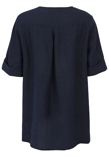 Blouses korte mouw navy Doris Streich