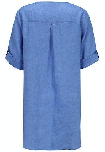 Blouses korte mouw blauw Doris Streich