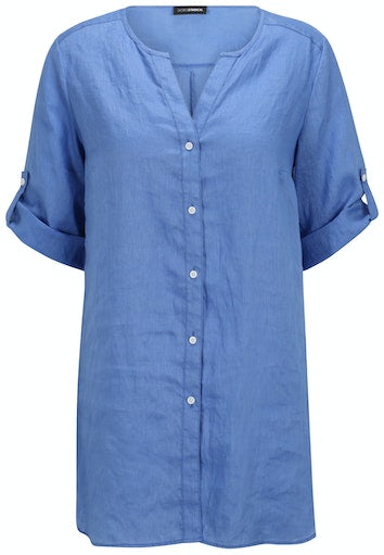 Blouses korte mouw blauw Doris Streich