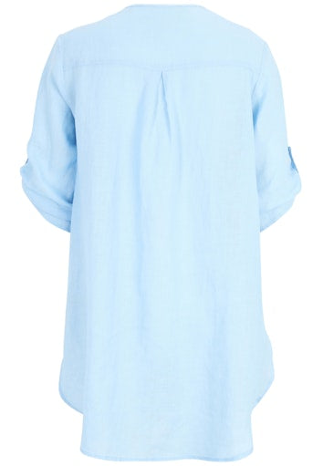 Blouses korte mouw blauw Doris Streich