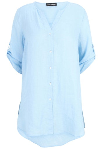 Blouses korte mouw blauw Doris Streich