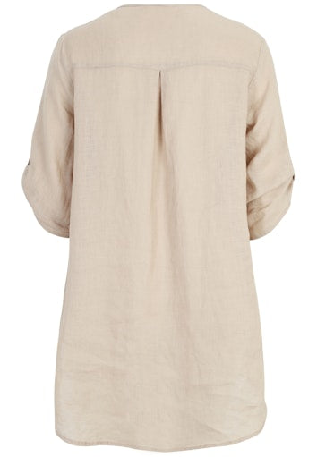 Blouses korte mouw beige Doris Streich