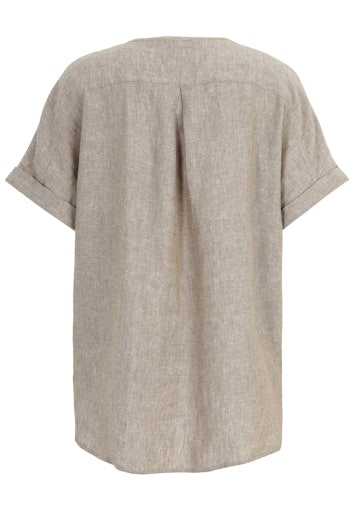 Blouses korte mouw beige Doris Streich