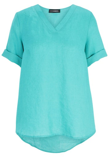 Blouses korte mouw blauw Doris Streich