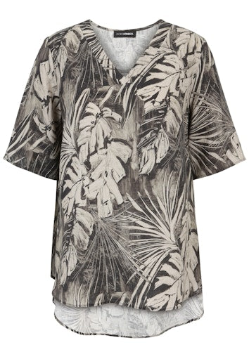 Blouses korte mouw beige Doris Streich