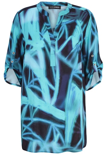 Blouses korte mouw navy Doris Streich