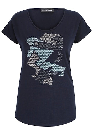 T-shirts korte mouw navy Doris Streich