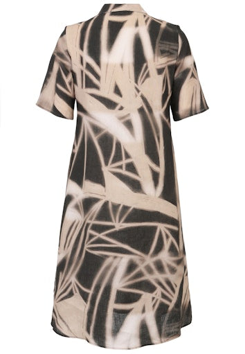 Jurken korte mouw beige Doris Streich