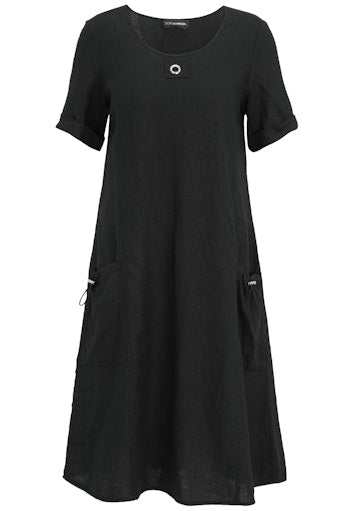 Jurken lange mouw zwart Doris Streich