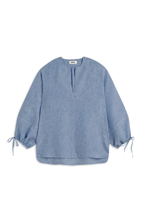 Blouses lange mouw blauw ECOALF