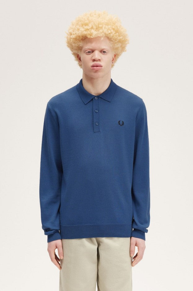 Polo's lange mouw blauw Fred Perry