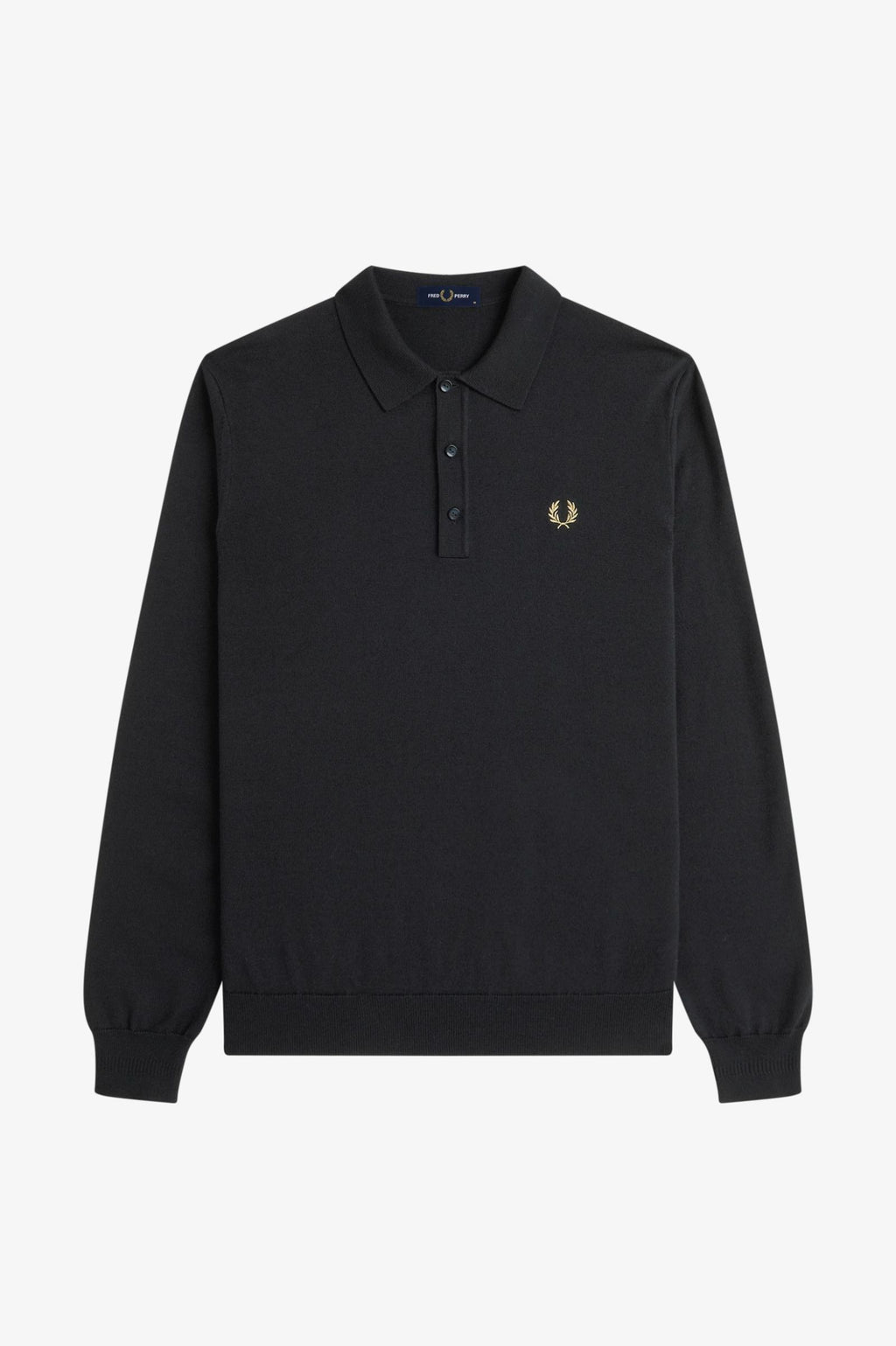 Polo's lange mouw zwart Fred Perry