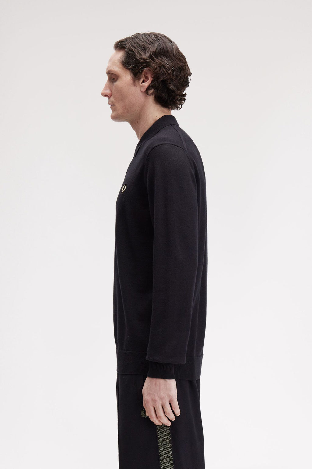 Polo's lange mouw zwart Fred Perry