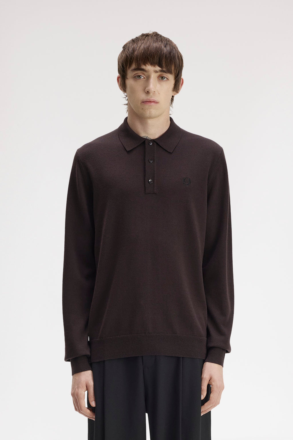 Polo's lange mouw bruin Fred Perry